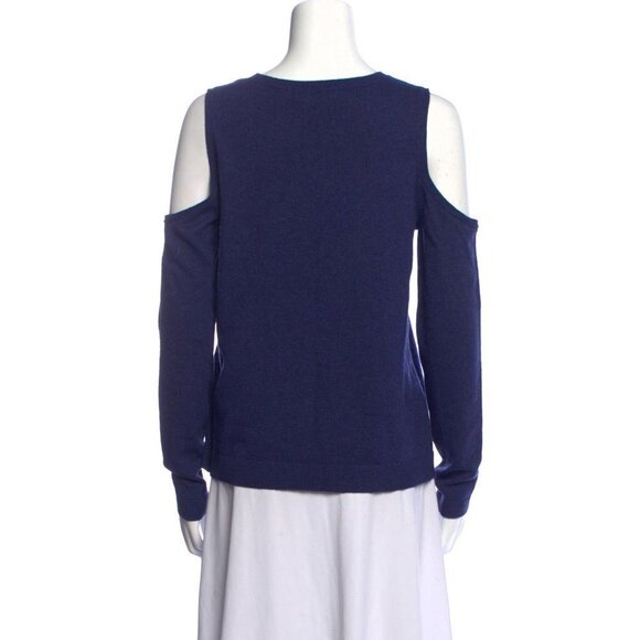 Alice + Olivia Navy and Yellow Crew Neck Sweater - Picture 3 of 7